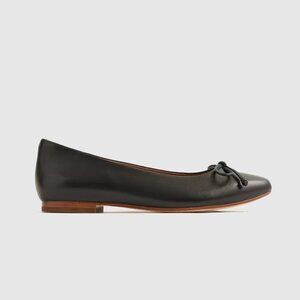 Quince Italian Leather Pointed Bow Flat - 8